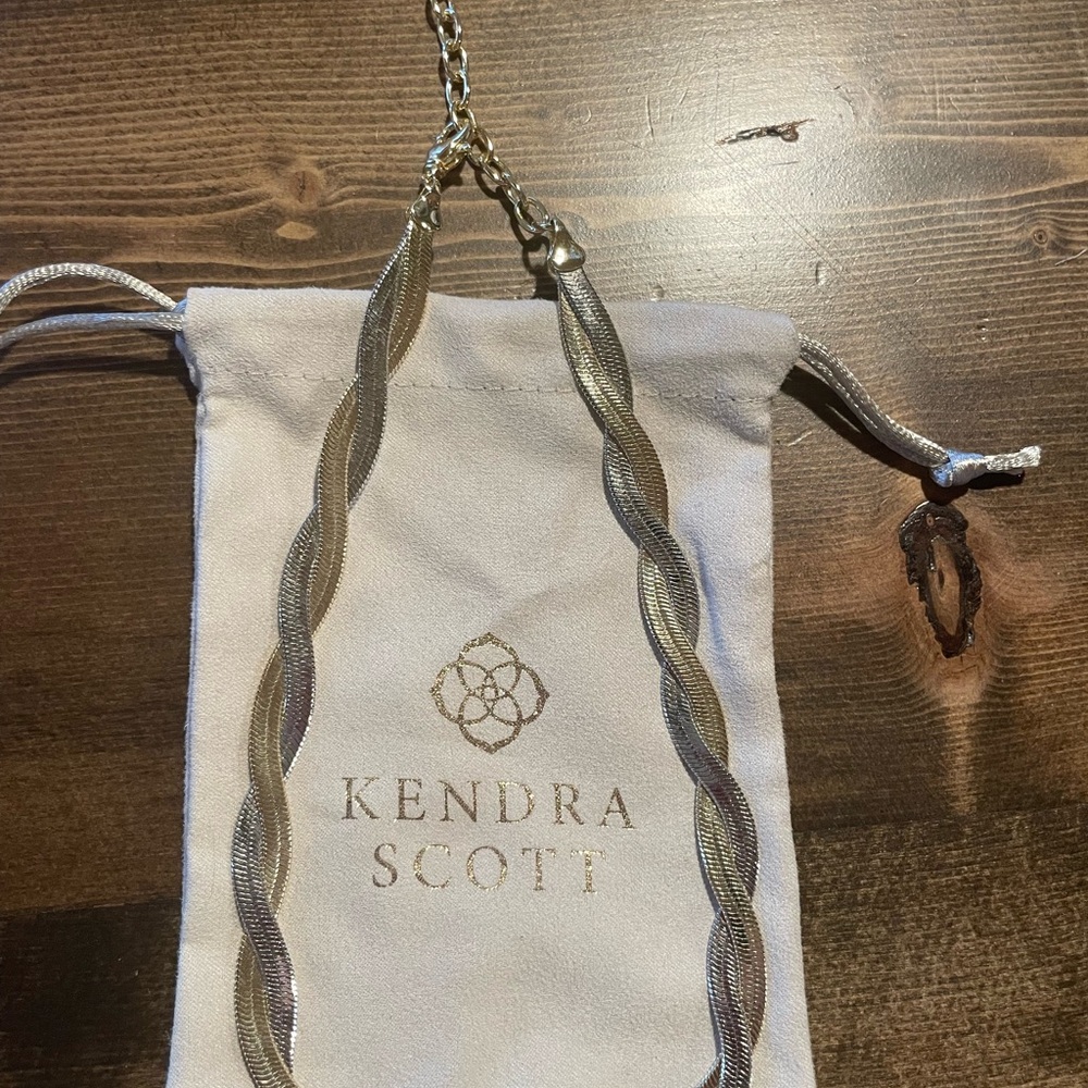 Kendra Scott Two-Tone Braided Herringbone Necklace